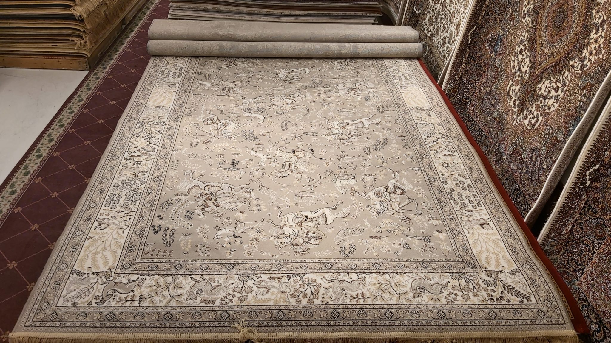 Persian Hunting Design Belgium Dynasty Oriental Rugs