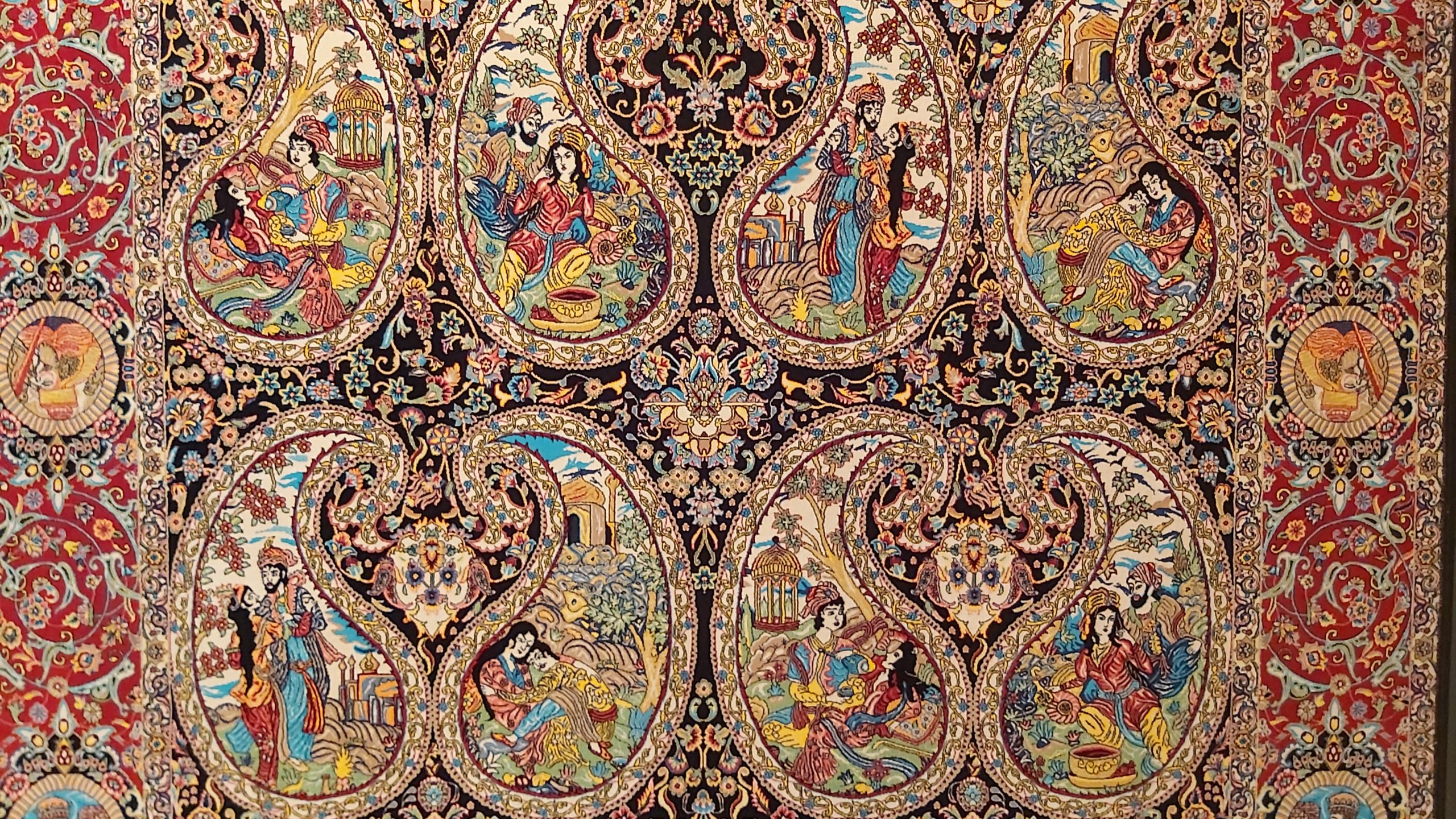 Persian Paisley Pictorial Design Dynasty Oriental Rugs